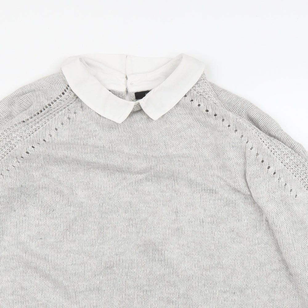 Womens UK Size 16 M&Co Grey Pullover Jumper