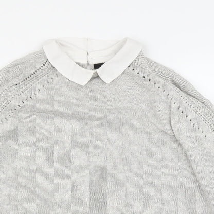 Womens UK Size 16 M&Co Grey Pullover Jumper