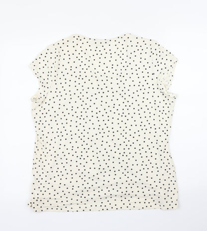 Womens UK Size M m&s Beige Basic Blouse