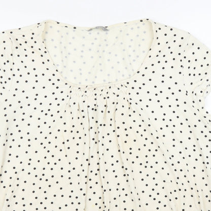 Womens UK Size M m&s Beige Basic Blouse