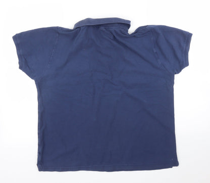 Fruit of the Loom Mens Blue    Polo Size L