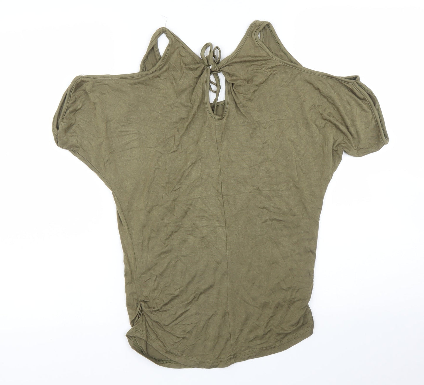 Womens UK Size S Preworn Green Basic Blouse