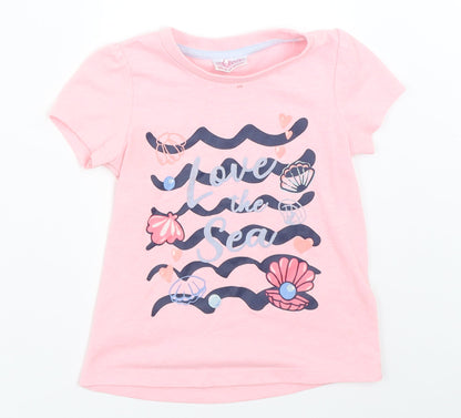 So Cute Girls Pink   Basic T-Shirt Size 12-18 Months