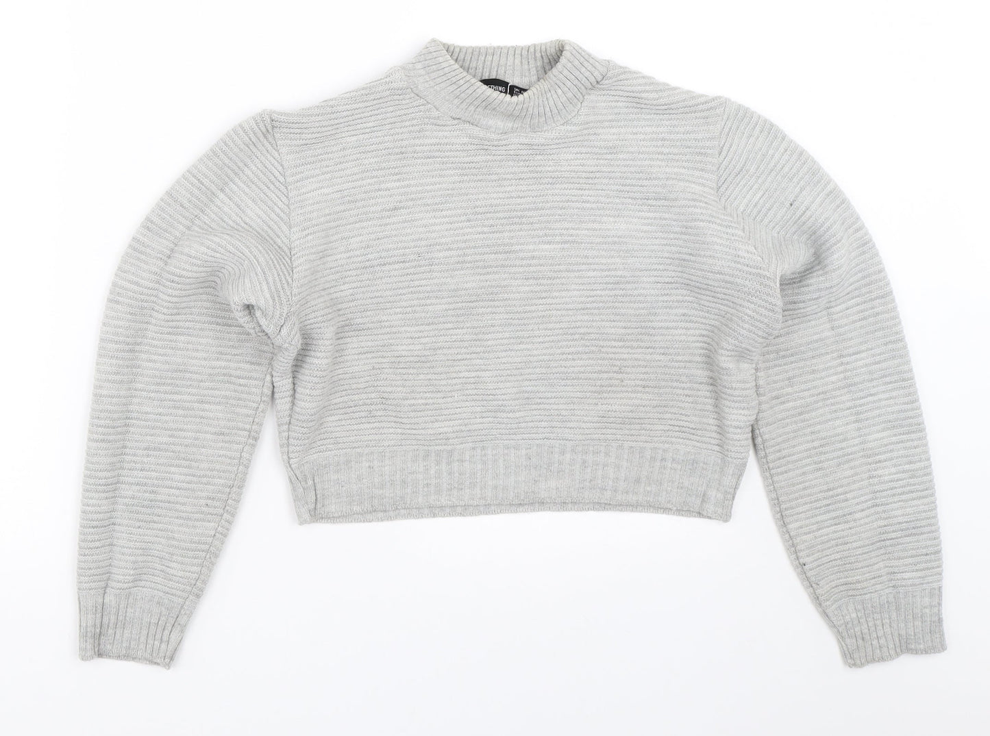 Womens UK Size 16 PRETTYLITTLETHING Grey Pullover Jumper