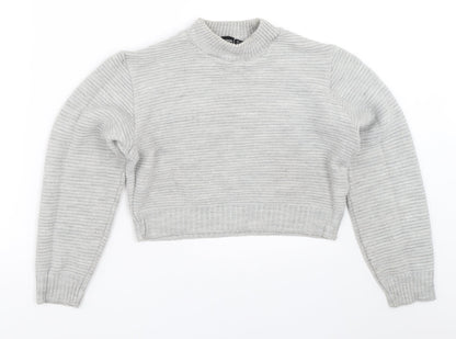 Womens UK Size 16 PRETTYLITTLETHING Grey Pullover Jumper