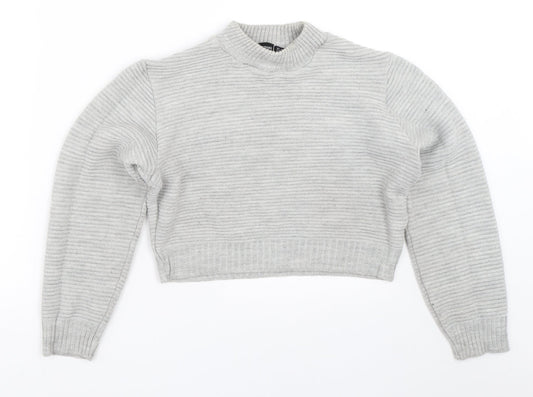 Womens UK Size 16 PRETTYLITTLETHING Grey Pullover Jumper