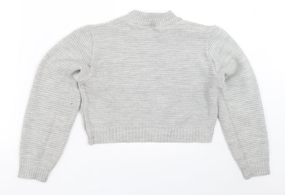 Womens UK Size 16 PRETTYLITTLETHING Grey Pullover Jumper