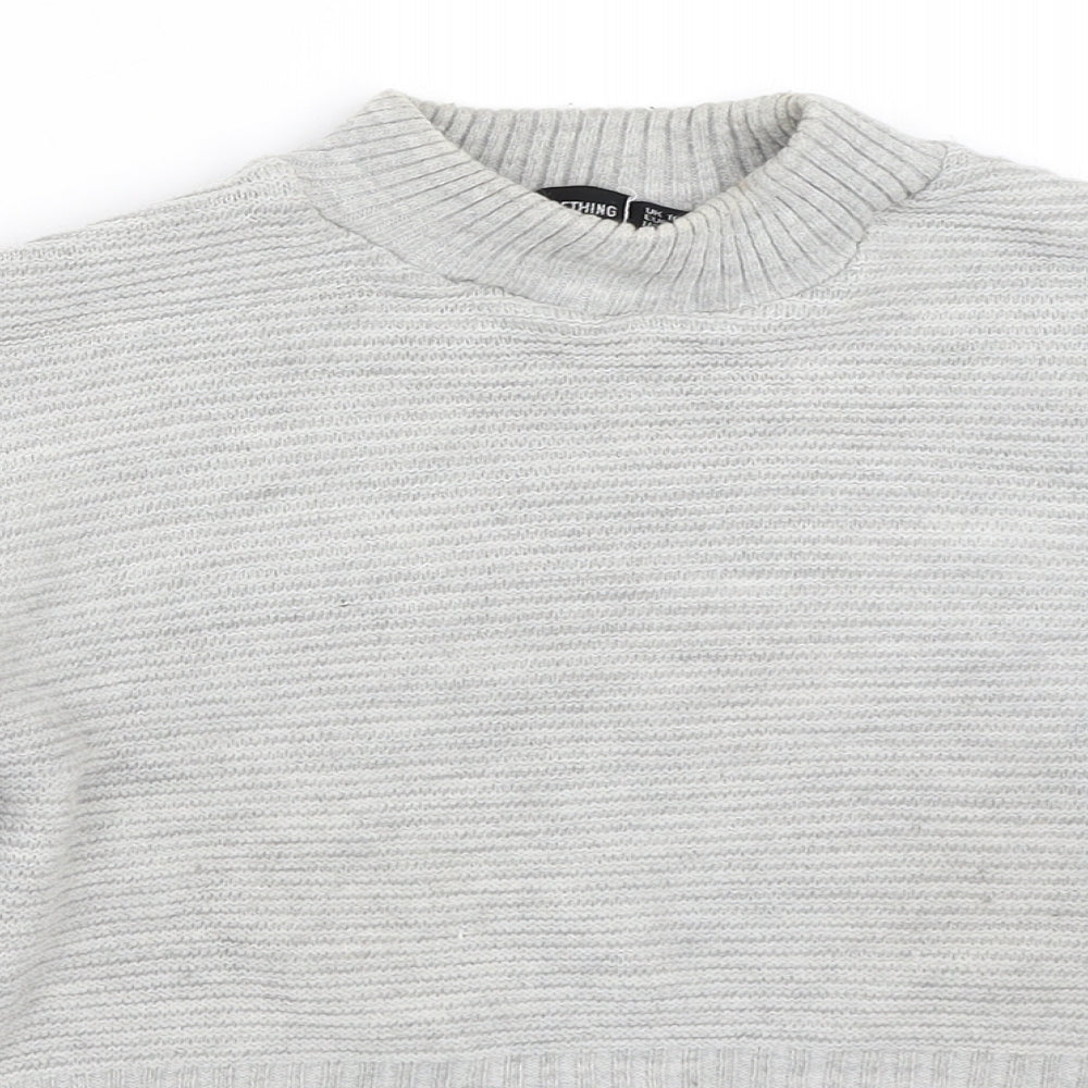 Womens UK Size 16 PRETTYLITTLETHING Grey Pullover Jumper