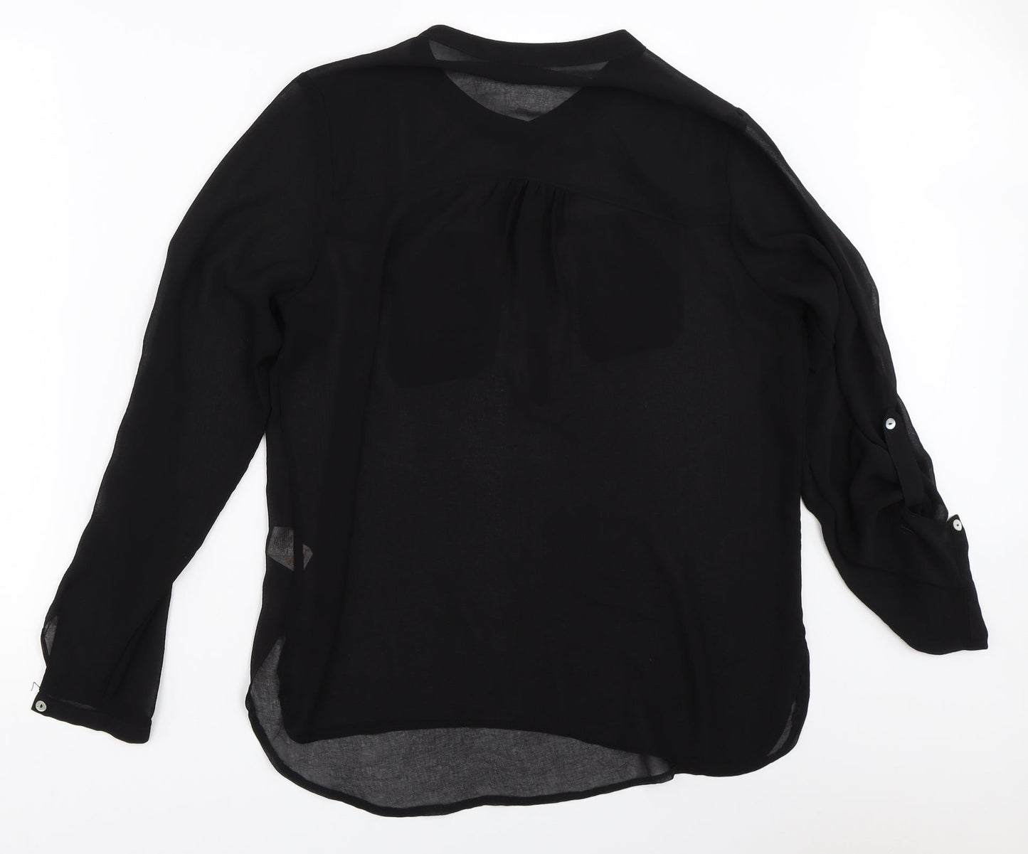 Womens UK Size 8 Atmosphere Black Basic Blouse