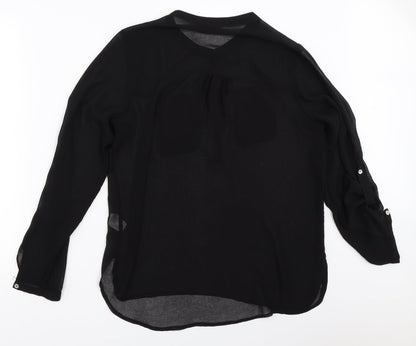 Womens UK Size 8 Atmosphere Black Basic Blouse