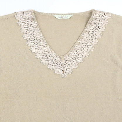 Classics Womens Beige   Pullover Jumper Size 12