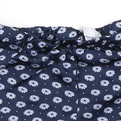 FOREVER 21 Womens Blue Floral  Top Sleep Shorts Size S