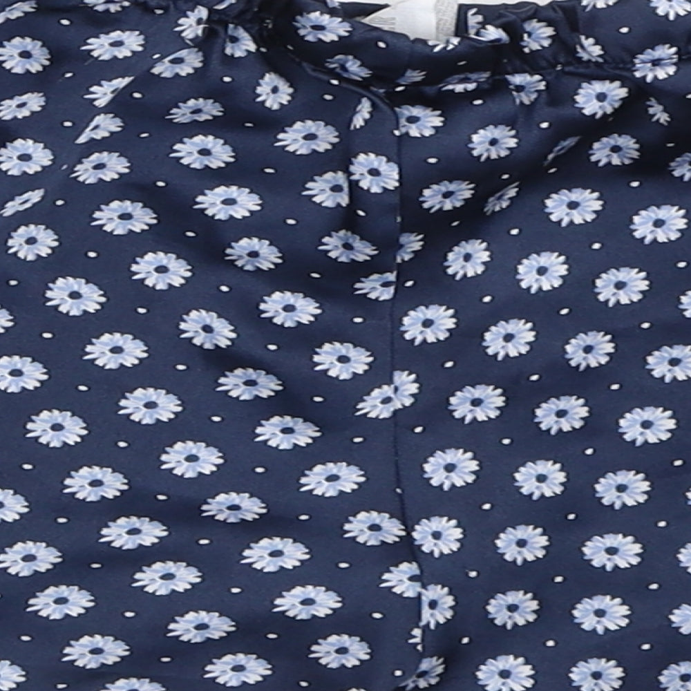 FOREVER 21 Womens Blue Floral  Top Sleep Shorts Size S