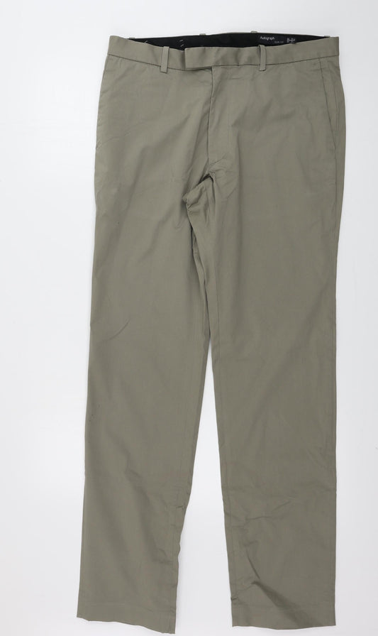 Marks and Spencer  Mens Beige   Trousers  Size 34 in L33 in