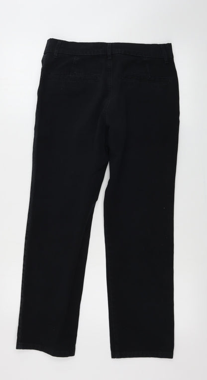 Womens UK Size 10 Marks and Spencer Regular Fit  Black Trousers
