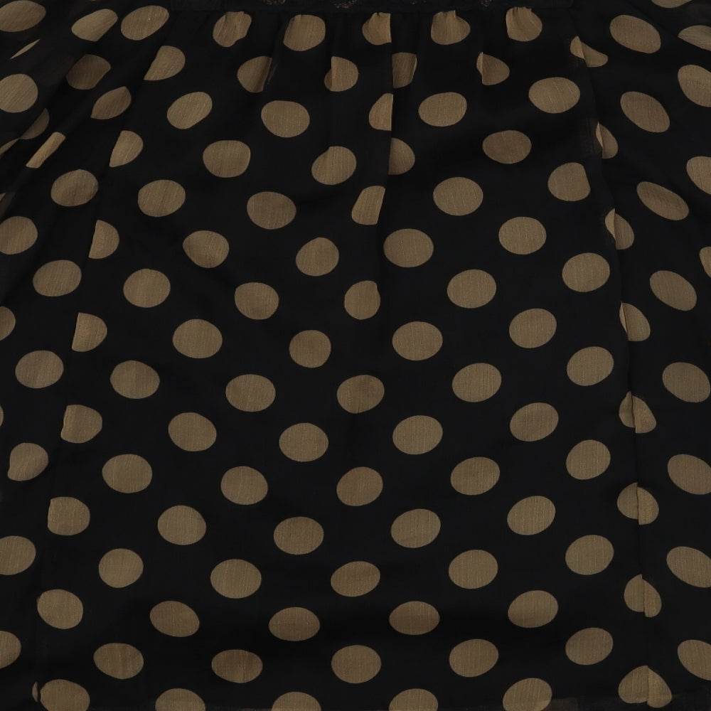 AX Womens Brown Polka Dot  Basic Blouse Size 8