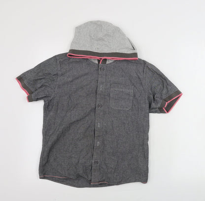 Additional front view of Marks & Spencer girls’ grey basic button-up, size 11, years
