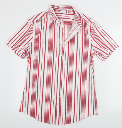 ASOS  Mens White Striped   Button-Up Size S