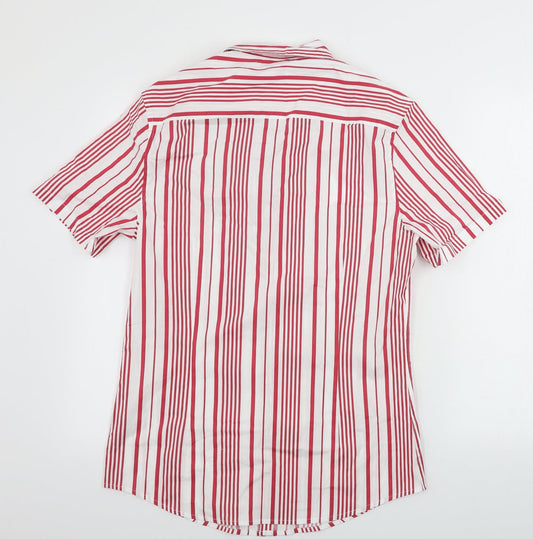 ASOS  Mens White Striped   Button-Up Size S
