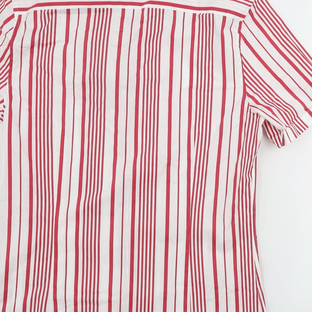 ASOS  Mens White Striped   Button-Up Size S