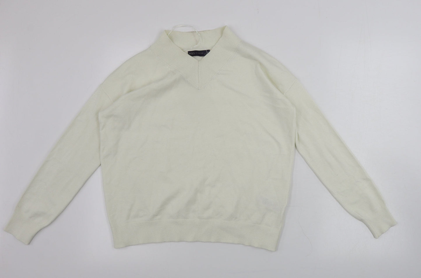 Womens UK Size S Marks and Spencer Ivory Pullover Jumper