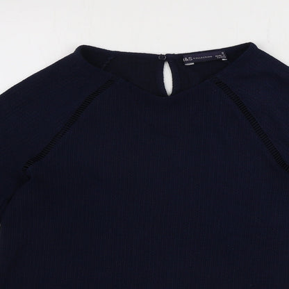 Womens UK Size 8 Marks and Spencer Blue Pullover Jumper