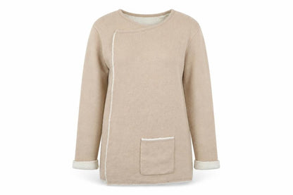Womens UK Size S ICHI Beige Cardigan Jumper