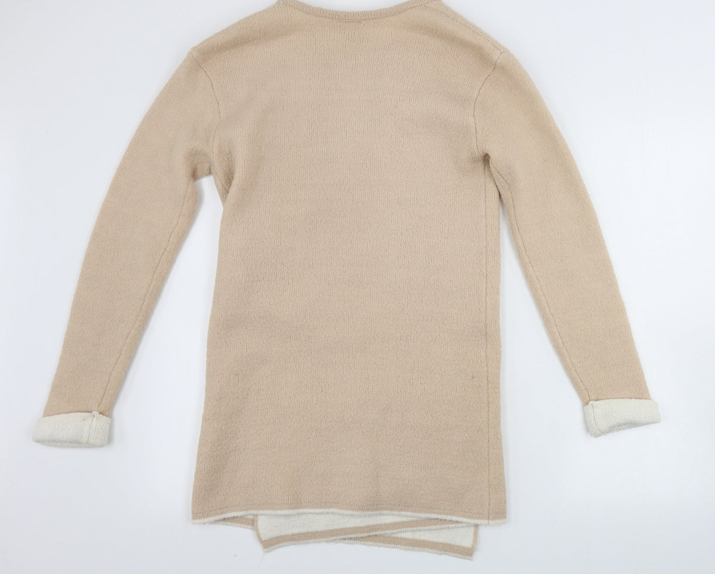 Womens UK Size S ICHI Beige Cardigan Jumper