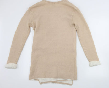 Womens UK Size S ICHI Beige Cardigan Jumper