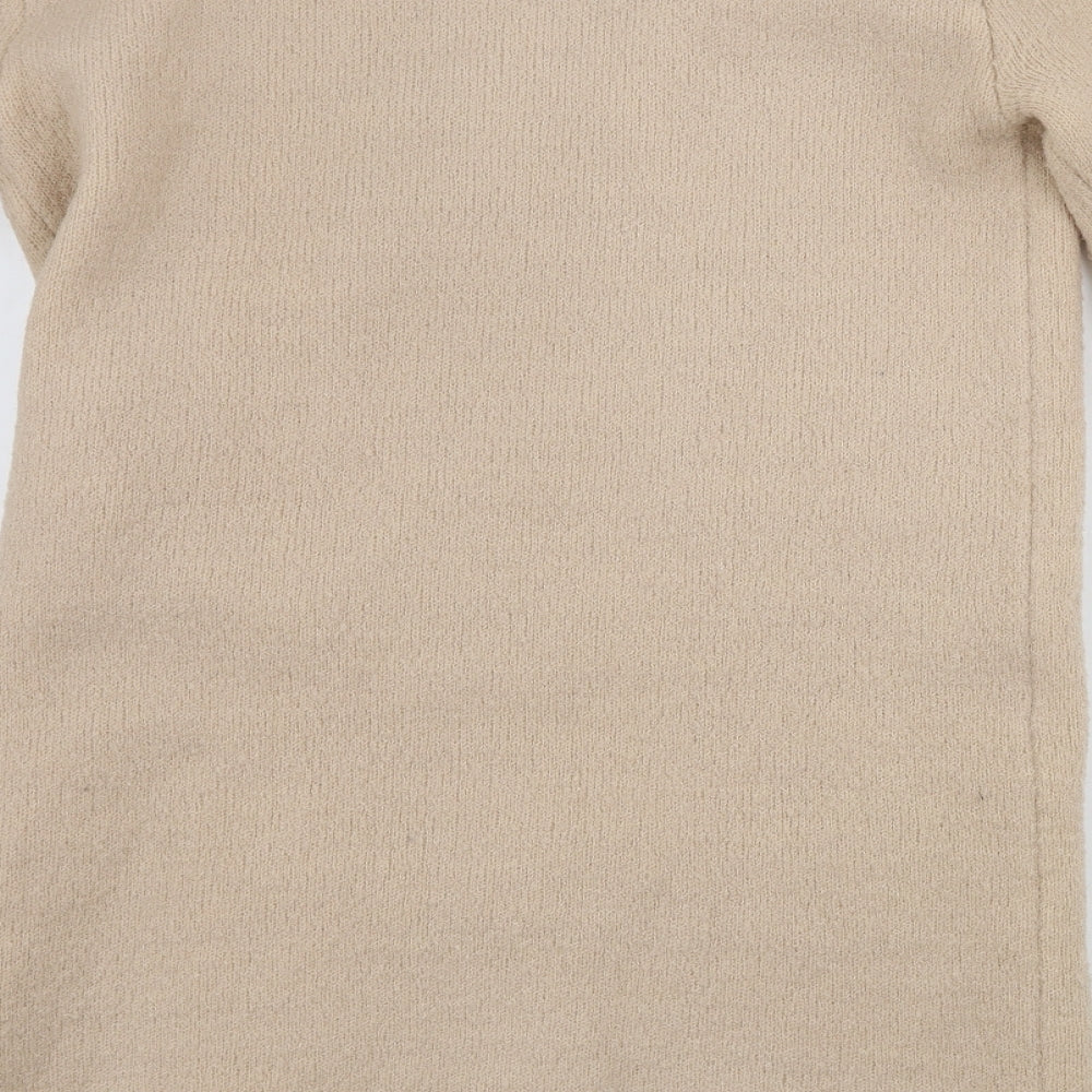 Womens UK Size S ICHI Beige Cardigan Jumper