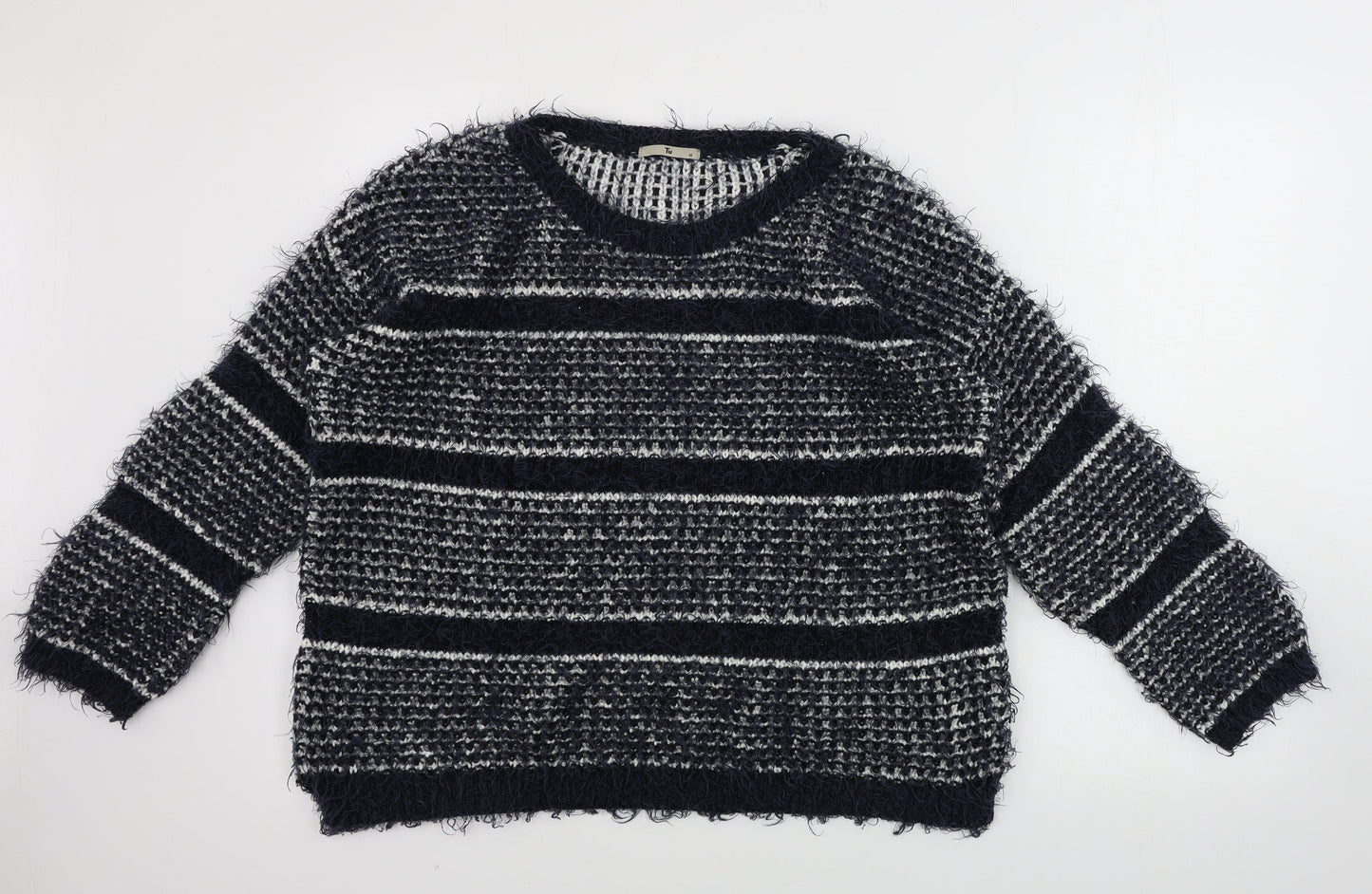 TU Womens Blue Striped  Pullover Jumper Size 16