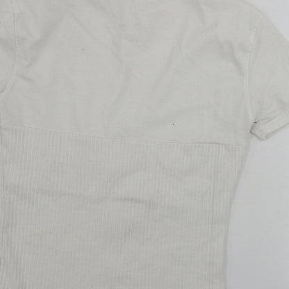 Womens UK Size 6 Missguided Ivory Basic T-Shirt