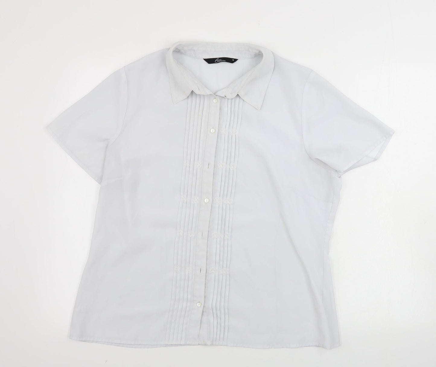 Womens UK Size 16 bm collection Grey Basic Button-Up