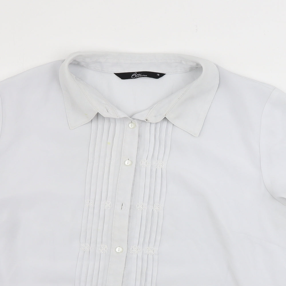 Womens UK Size 16 bm collection Grey Basic Button-Up