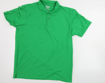 Gildan  Mens Green    Polo Size L