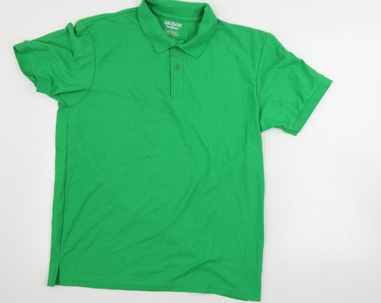 Gildan  Mens Green    Polo Size L