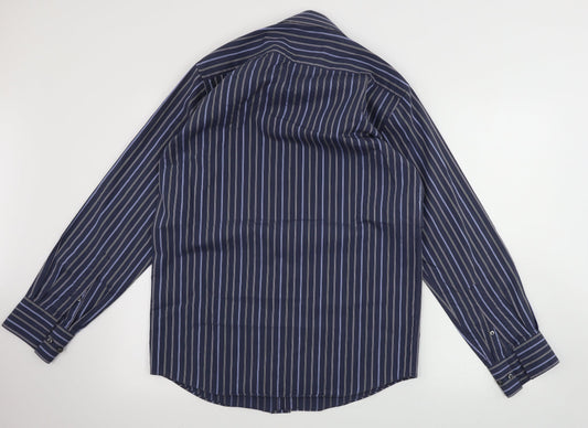 Mens UK Collar Size 14 Marks and Spencer Smart Blue  Dress Shirt