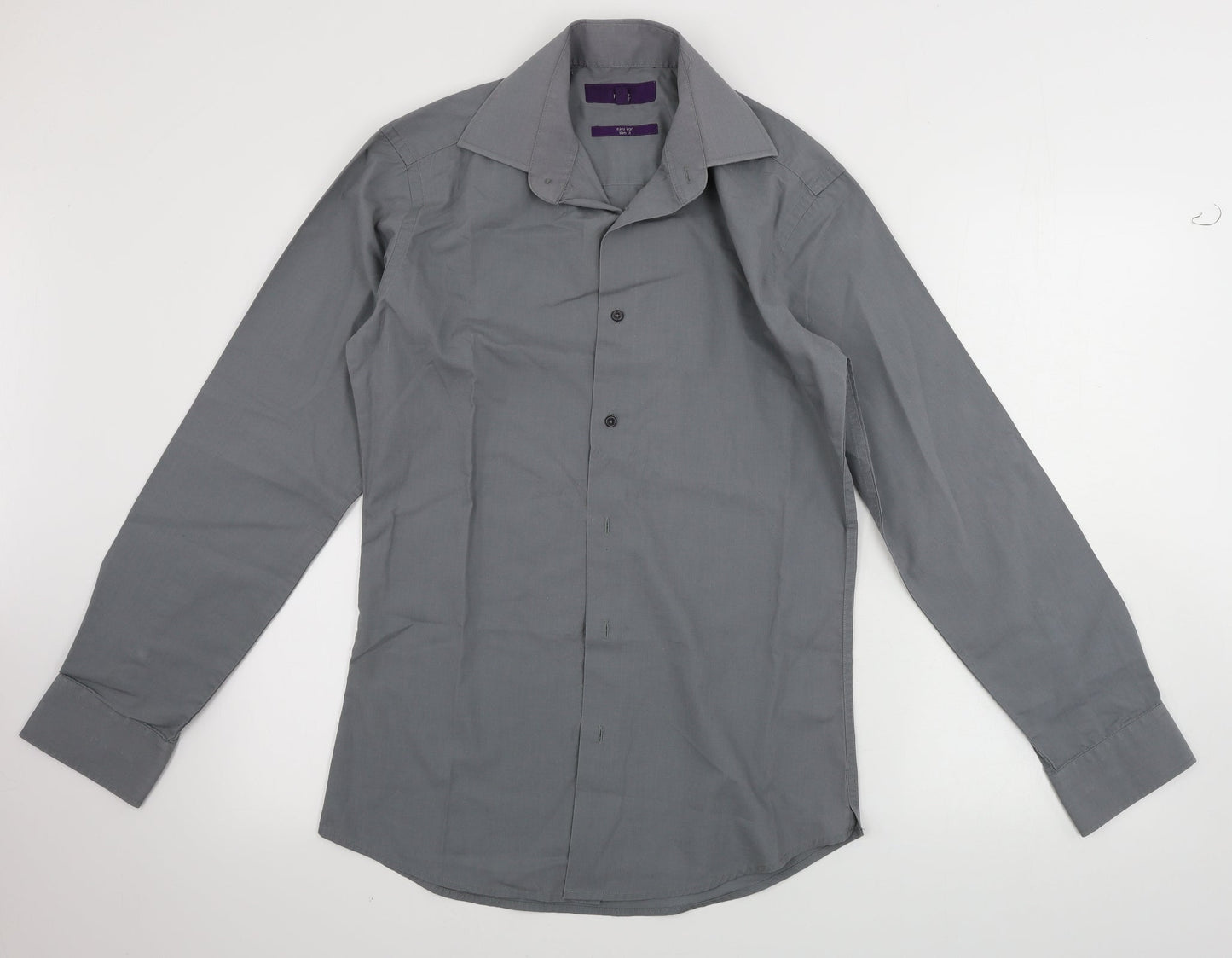 Mens UK Collar Size 14 NEXT Smart Grey  Dress Shirt