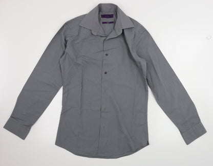 Mens UK Collar Size 14 NEXT Smart Grey  Dress Shirt