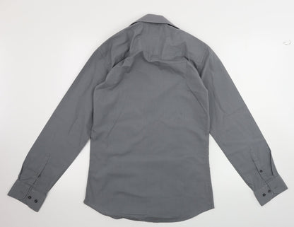 Mens UK Collar Size 14 NEXT Smart Grey  Dress Shirt