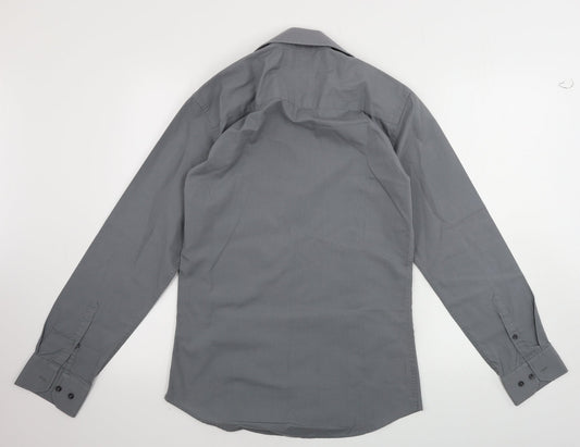 Mens UK Collar Size 14 NEXT Smart Grey  Dress Shirt