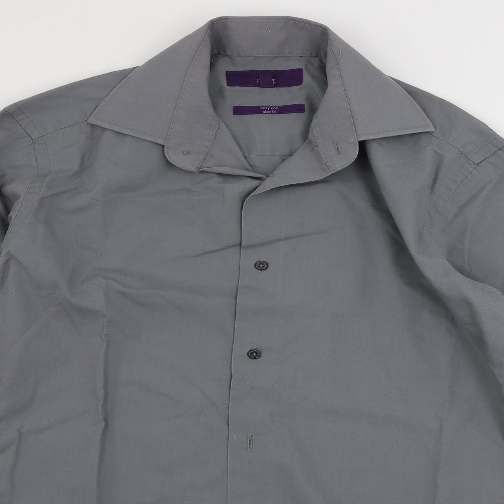 Mens UK Collar Size 14 NEXT Smart Grey  Dress Shirt