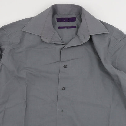 Mens UK Collar Size 14 NEXT Smart Grey  Dress Shirt