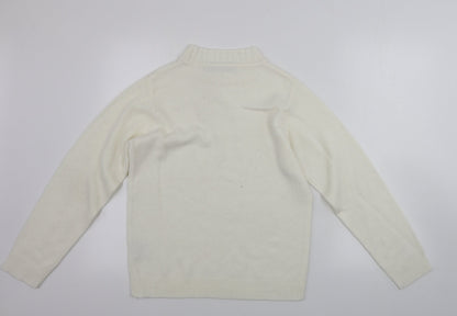 Womens UK Size M EWM Beige Pullover Jumper