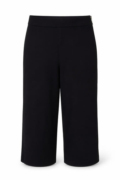 Womens UK Size S Zara Regular Fit Cropped Black Trousers