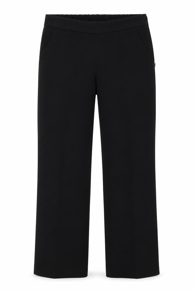 Front view of Marks & Spencer women’s black trousers, size UK 6, 26-inch leg