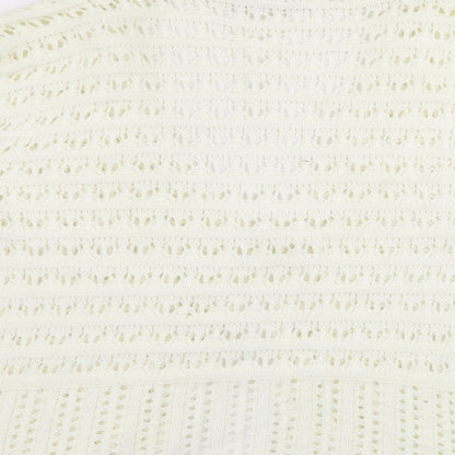 Womens UK Size L glimpse design Ivory Cardigan Jumper