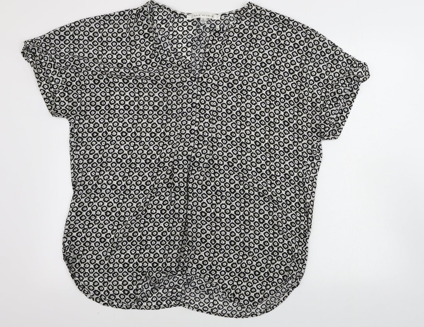 Womens UK Size L Max Studio White Basic Blouse