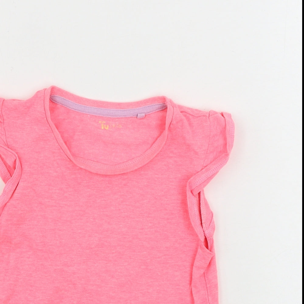 TU Girls Pink   Basic T-Shirt Size 5-6 Years