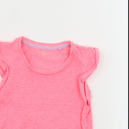 TU Girls Pink   Basic T-Shirt Size 5-6 Years